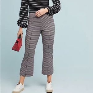 Anthropologie Eva Franco Houndstooth Pink/Black Pants size XS